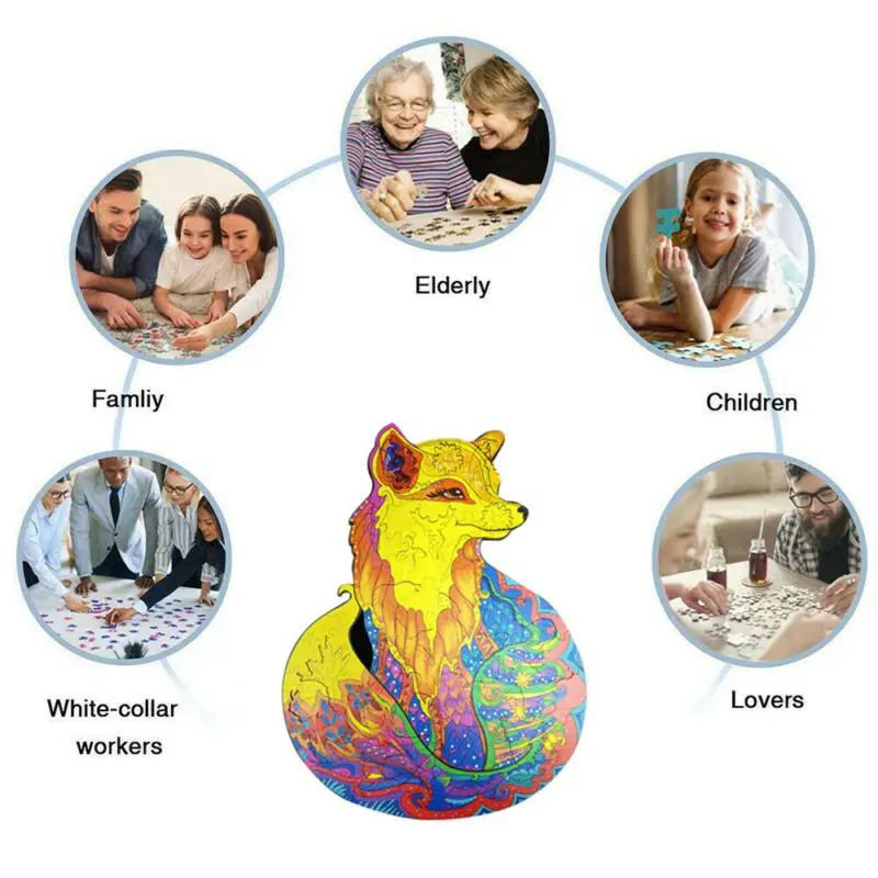 

Alluring Wooden Cartoon Interactive Puzzle Toys Gifts Jigsaw Gift Adults Kid