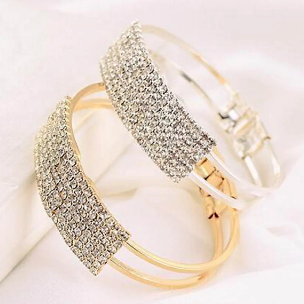 Новый модный элегантный прямоугольный широкий Звездный полнокристальный