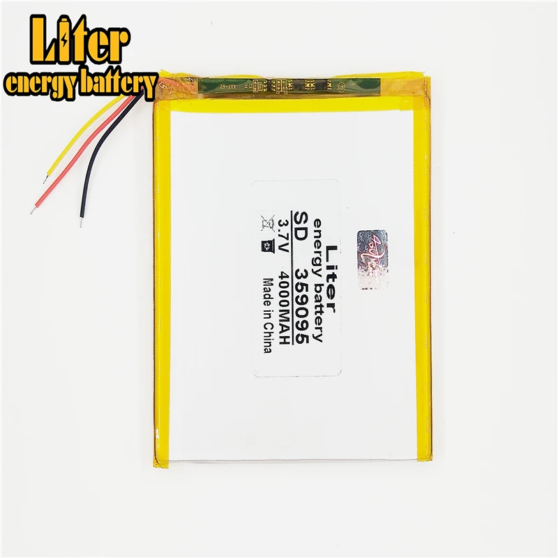 3 линии 7 V 4000mah планшетный аккумулятор gm литий-полимерный 359095 литий-ионный для MP3 MP4