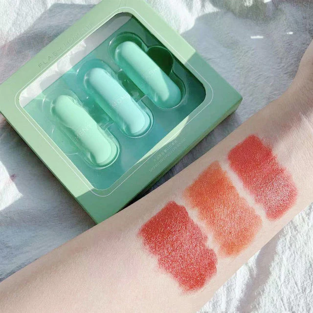 3 шт. мини капсульные матовые глазури для губ водостойкий стойкий натуральный