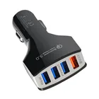 Автомобильное зарядное устройство с 4 USB-портами и кабелем для быстрой зарядки для Samsung Galaxy A3 A5 A7 2015 2016 2017 Google Pixel 2 3 4 XL