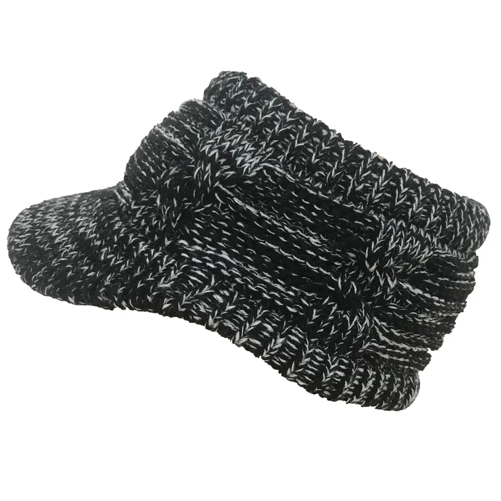 Вязаная зимняя шапка из меха кролика шерстяная газетчика Женская Удобная теплая