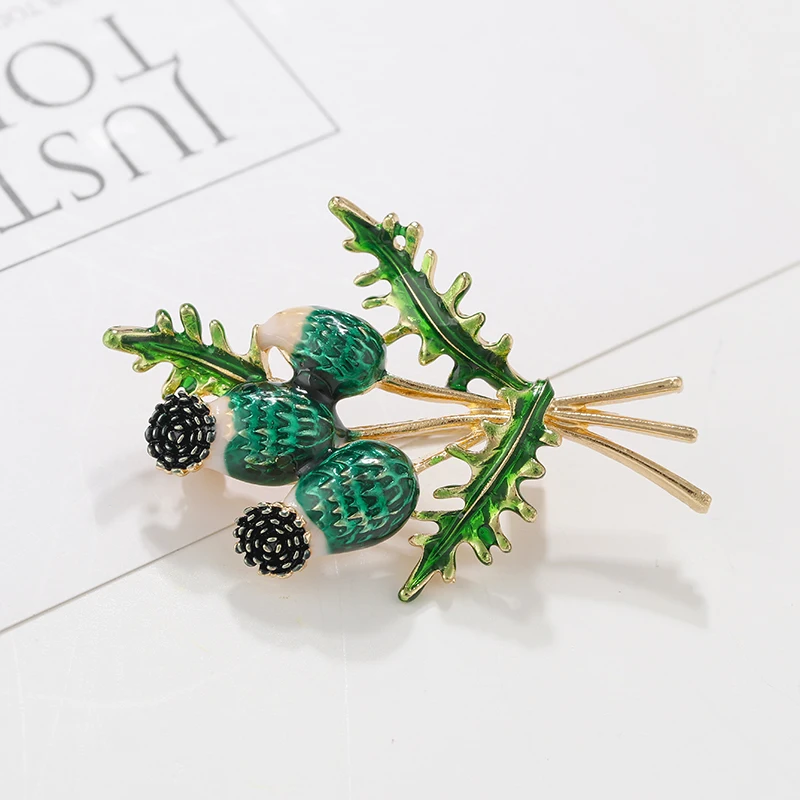 Женская эмалированная брошь ALLYES в виде цветка из красной сосны значок на платье