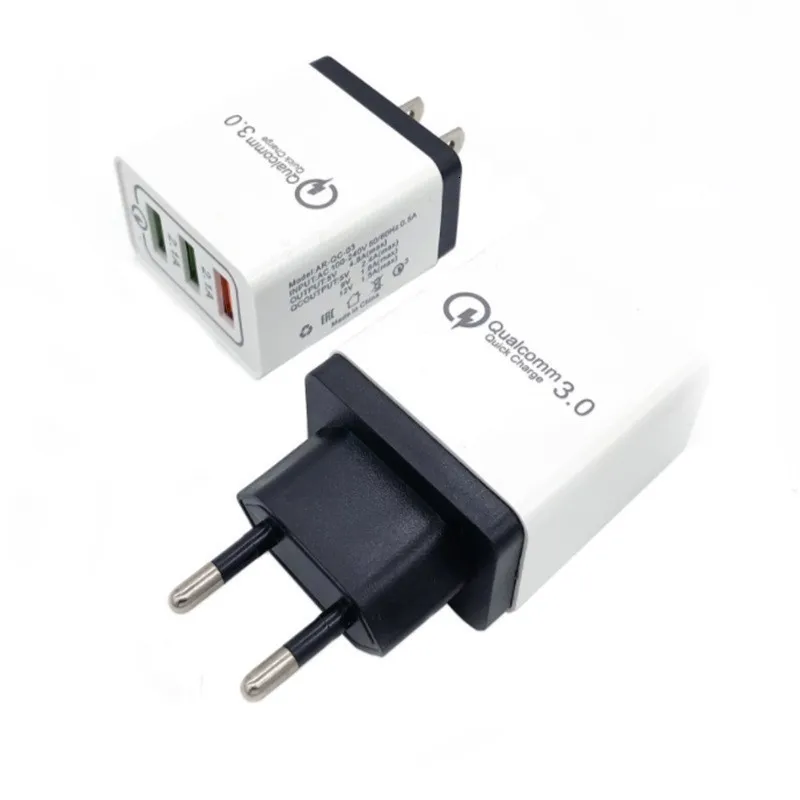 Универсальный 18 Вт USB quick charge 3,0 5V 3A для Iphone 7 8 EU US Plug, быстрое зарядное устройство для мобильного телефона Samsug s8 s9 huawei