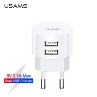usams 5v 2 1a mini round us eu uk plug dual ports phone charger for iphone ipad samsung xiaomi basic charge travel charger