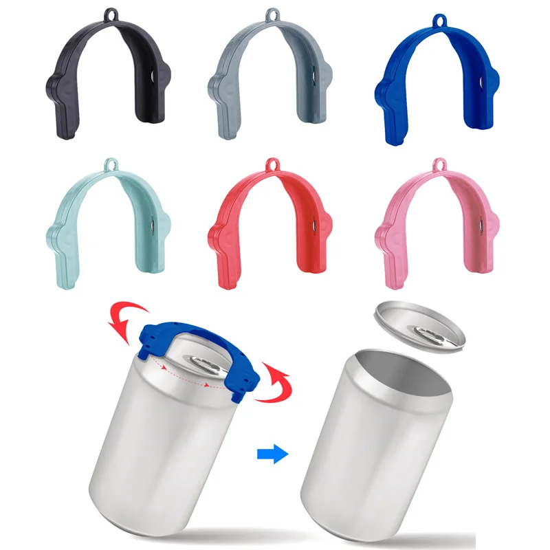 

Plastic U-shaped Gripper Manual Beverage Can Jar Opener Cap Lid Beer Bottle Openers Tool Multifunctional Kitchen Gadget