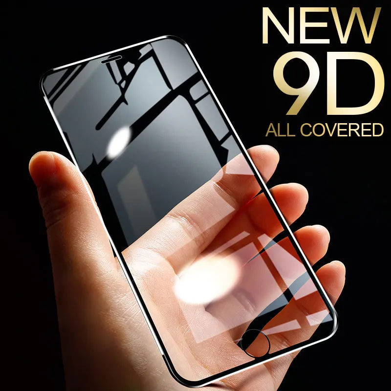 Закаленное стекло для iPhone 6 6S 7 Plus полноэкранная защита Защитная пленка X 8 5 SE