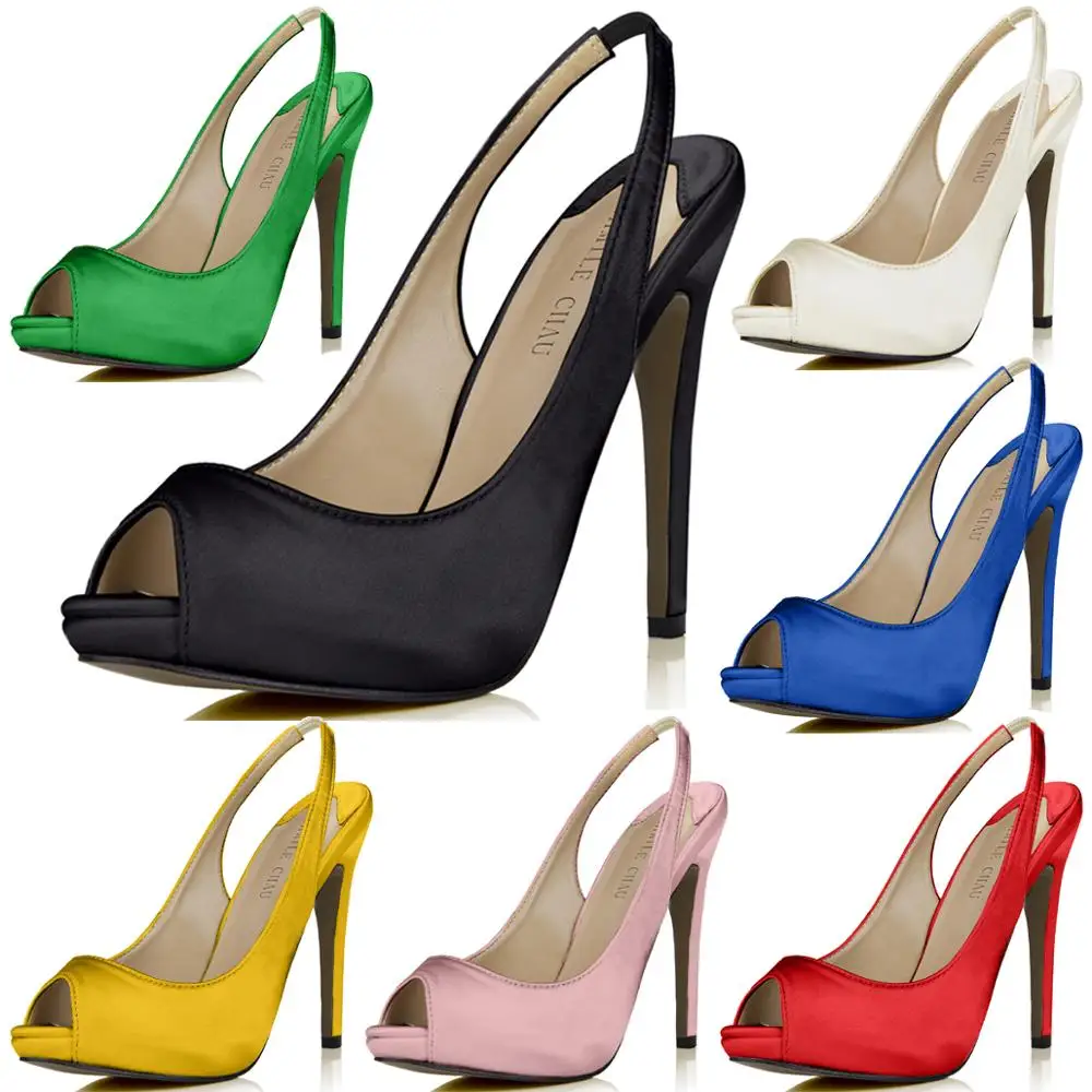 

CHMILE чау Атлас пикантная Свадебная обувь для невесты вечерние туфли для женщин открытый носок; Обувь на высоком каблуке-шпильке; Туфли с реме...