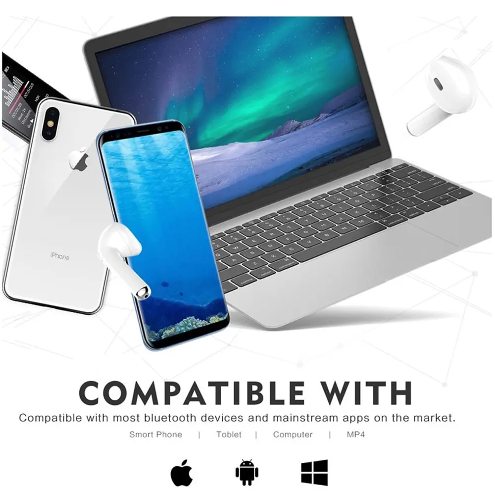 TWS беспроводные наушники Bluetooth наушники I7 спортивные наушники гарнитура i7s i7 с микрофоном для iPhone Xiaomi samsung huawei One Plus LG
