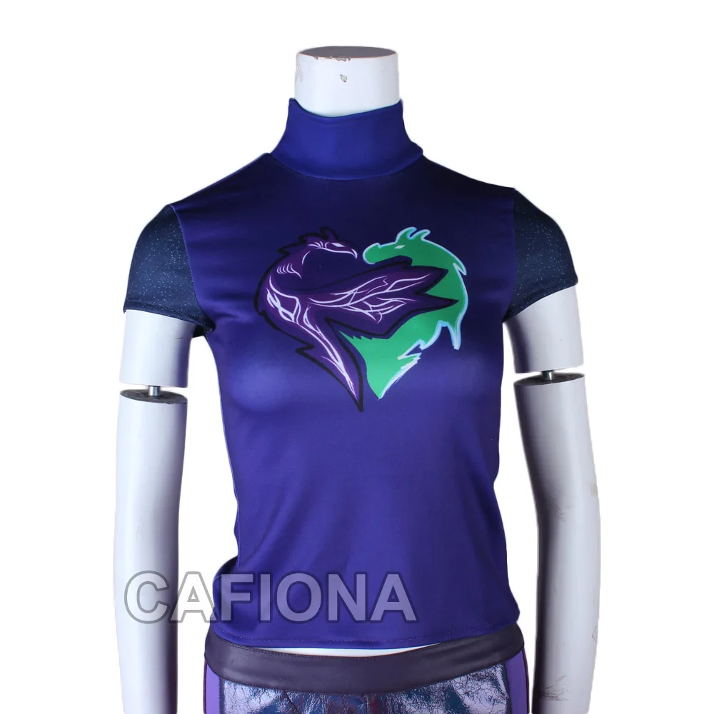 Новинка Наряд для косплея наследники 3 Кожаная куртка в стиле панк на Хэллоуин