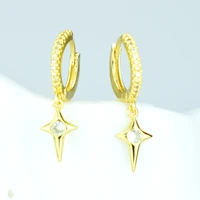 polaris zircon earrings zircon cross shaped earrings ear hoop earrings christian jewelry religious beliefs