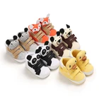 Обувь для маленьких девочек и мальчиков, обувь для первых шагов, нескользящая детская обувь для малышей, обувь для новорожденных с животными из мультфильмов, обувь для малышей с мягкой подошвой