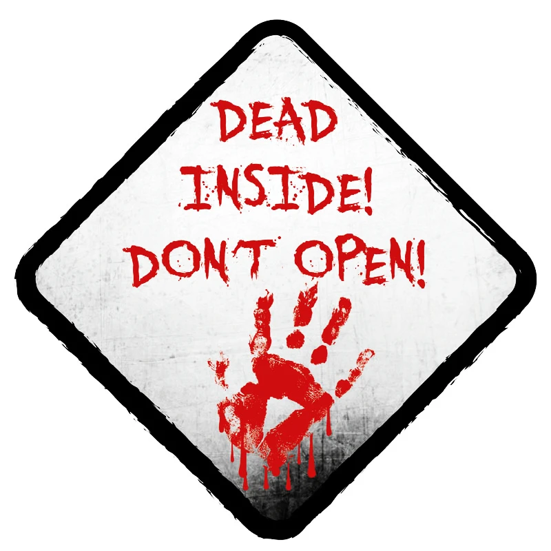 

Creative Blood Handprint Inside Unopened Car Decal Decoration Pvc High Quality Waterproof Auto Color Sticker Accessories