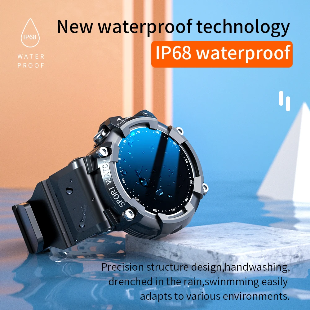 

LOKMAT ATTACK3 Smart Watch 1.28 inch Bluetooth Call Fitness Step Smartwatch ECG Thermometer Blood Oxygen Detect Electronic Clock