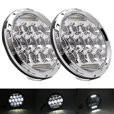75w Chrome no wire Yait 75 Вт 7 дюймовый круглый светодиодный фар для Nissan Patrol Y60 Hummer H1& H2 патруль Y60 для Jeep Wrangler LJ Приглашаем посетить наших заказчиков выставку CJ 2D 4D 7 дюймовый светодиодный - Цвет: 75w Chrome no wire