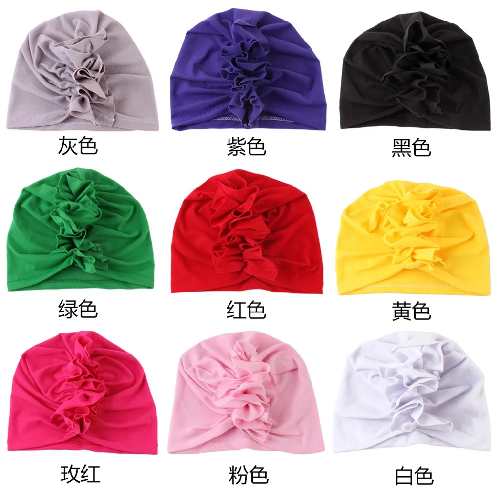 Baby Coton Hat Indian Girl Boys Fashion Hats Cute Solid color Keep Warm Winter baby boy clothes bonnet hiver fille | Детская одежда и
