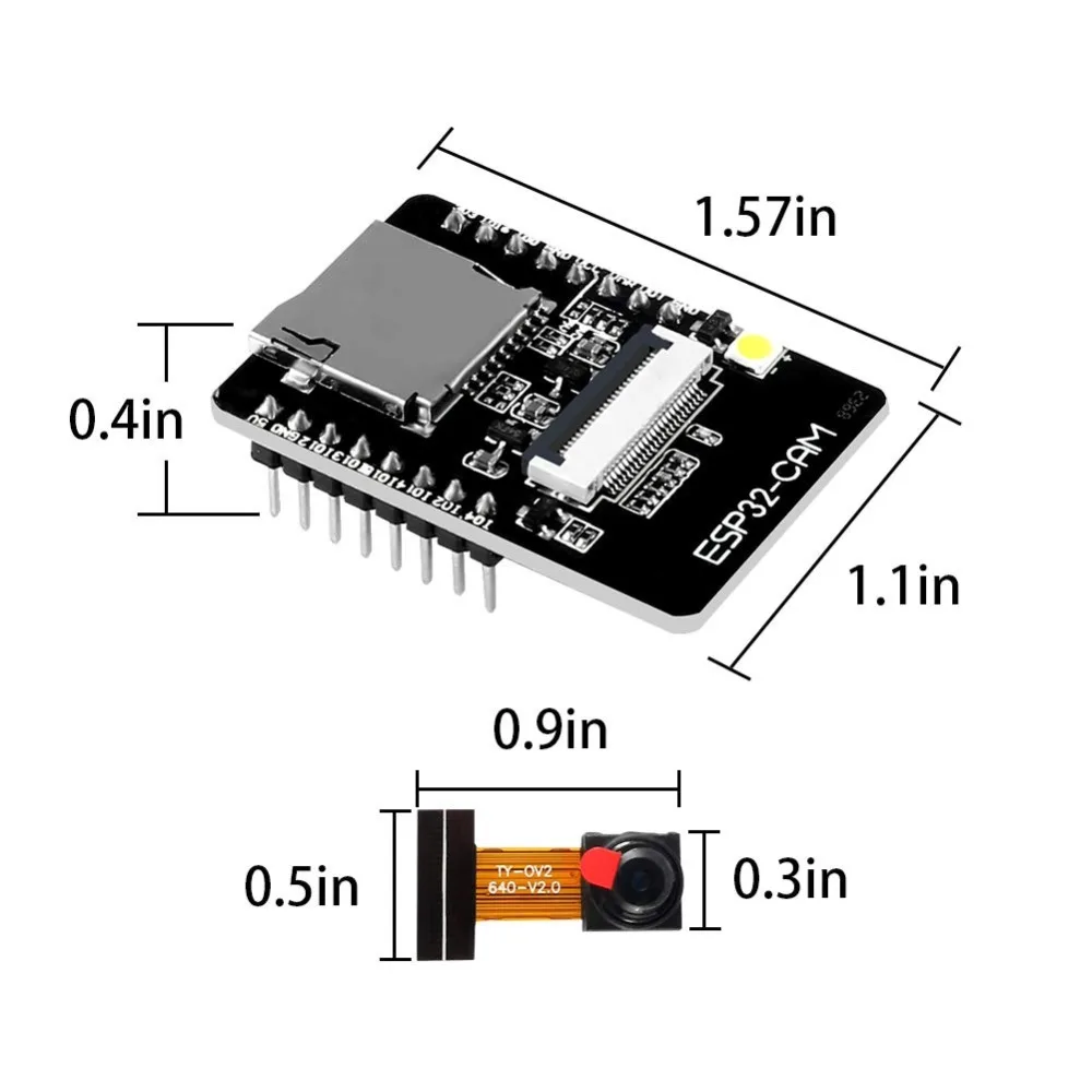 1 шт. ESP32-CAM WI-FI плата Bluetooth OV2640 2MP Беспроводной Камера модуль ESP8266 макетная Dual Core для