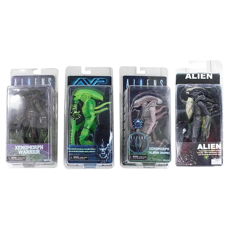 4 вида стилей NECA AVP Xenomorph Воин серии Чужой против Хищник Термальность видения Albino