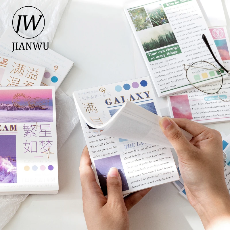 JIANWU 60 шт. Ins стильный эстетический блокнот для заметок креативный кавайный