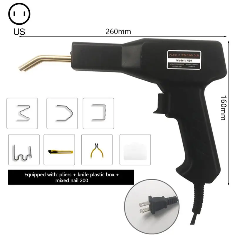 

Handy Plastic Welder Garage Tools Set Car Bumper Crack Repair Welding Machine For Repairing Reinforcing All Auto Plastic US EU
