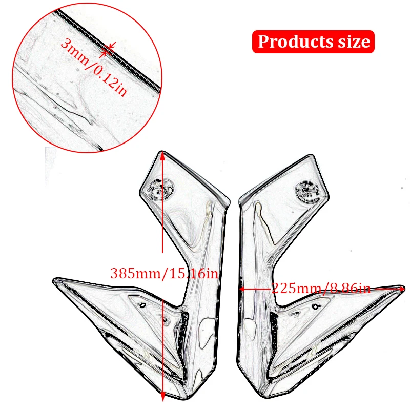 

Motorcycle Side Windscreen Fairing Panel Frame Wind Shield Windshield For BMW R1200GS R 1200 GS LC 2013 2014 2015 2016 Accessori