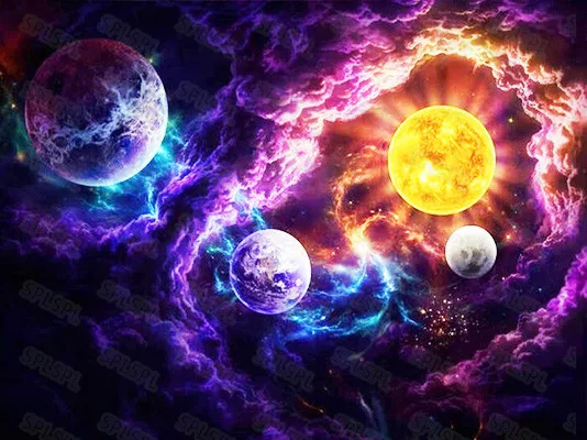 

Diy Diamond Painting Outer Space Galaxies Beautiful Dream Full of Mystery Still Life Painting Niche Bedroom Hanging Painting