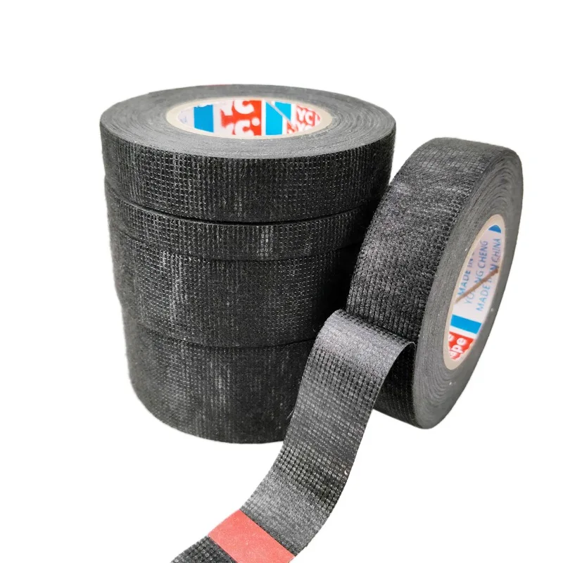 Тканевая лента Черная Клейкая ткань тканевая кабельный Станок Жгут 15/19/32 мм Длина