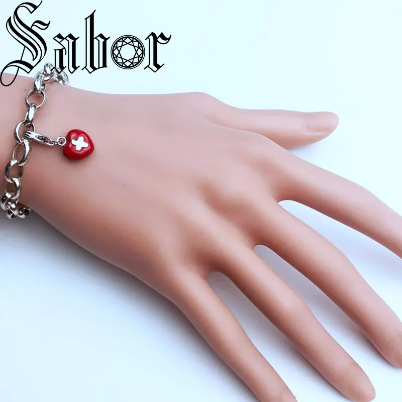 Очаровательная подвеска с красным крестом в форме сердца модные ювелирные