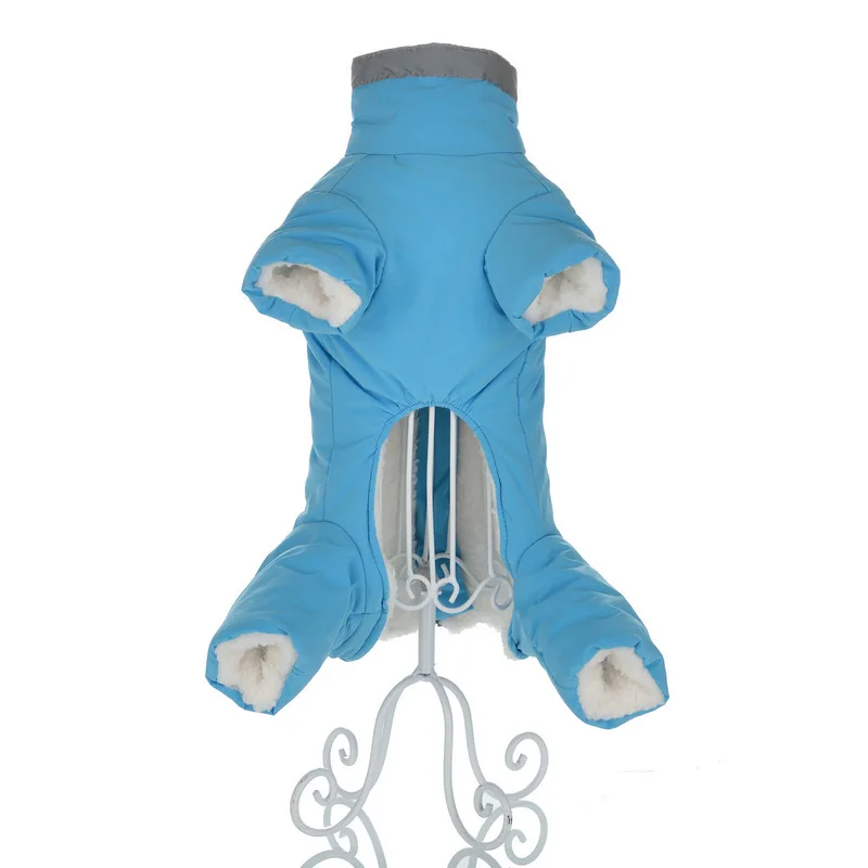 Blue For Boy Зимняя одежда для маленьких собак, Теплая Флисовая Куртка для питомца, Водонепроницаемые Светоотражающие комбинезоны для собак, одежда для чихуахуа, Комбинезоны - Цвет: Blue For Boy