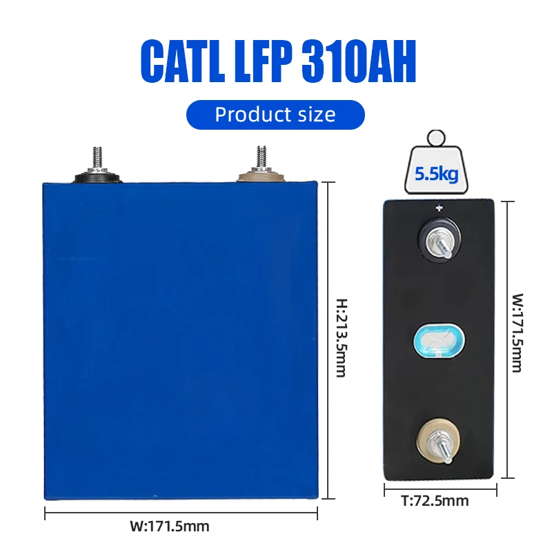 Аккумуляторная батарея CATL 310AH LiFePO4 перезаряжаемая для хранения солнечной энергии
