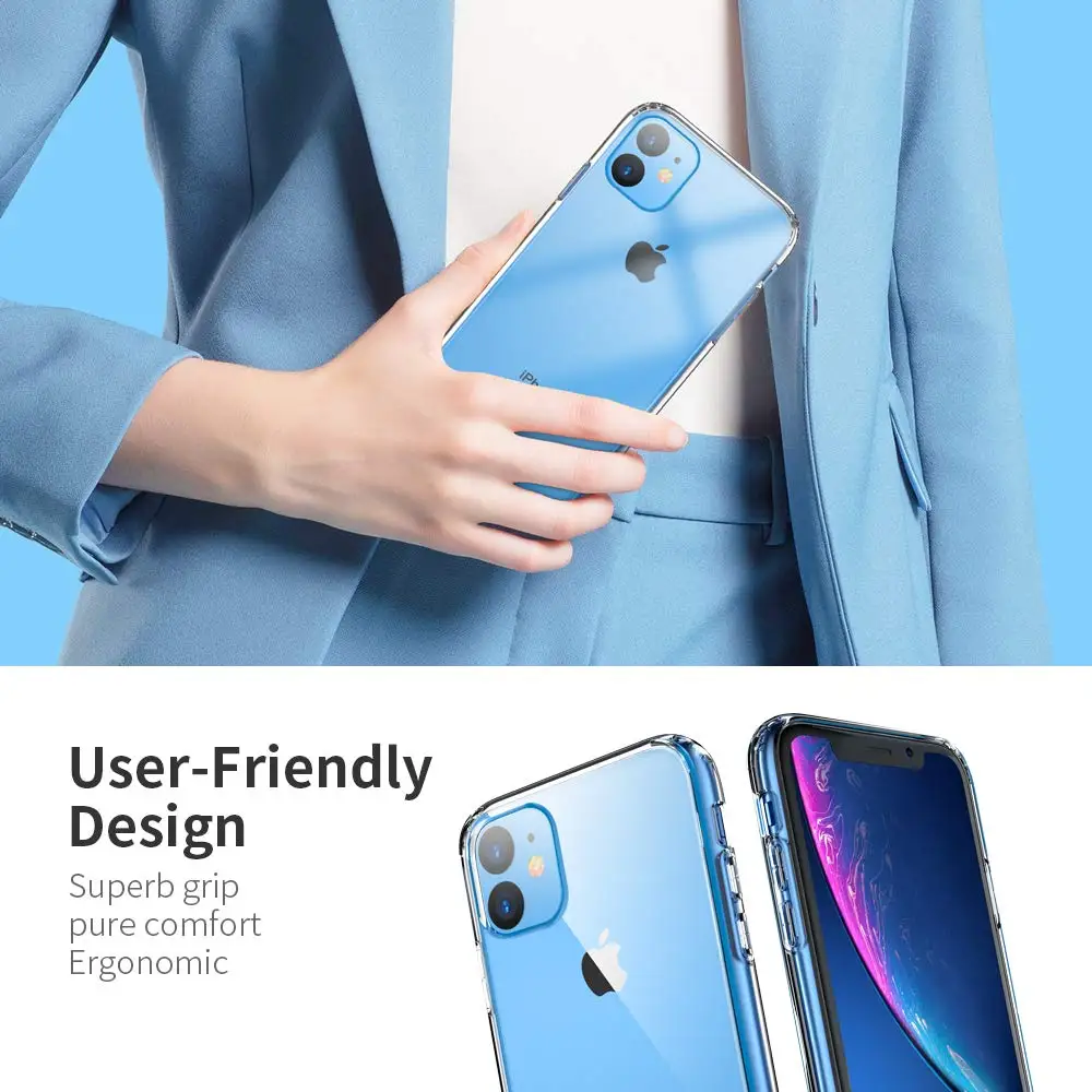 Ультратонкий Прозрачный ударопрочный чехол LOVECOM HD для iPhone 12 Mini 11 XS Pro Max XR 5S 6s 7 8 Plus