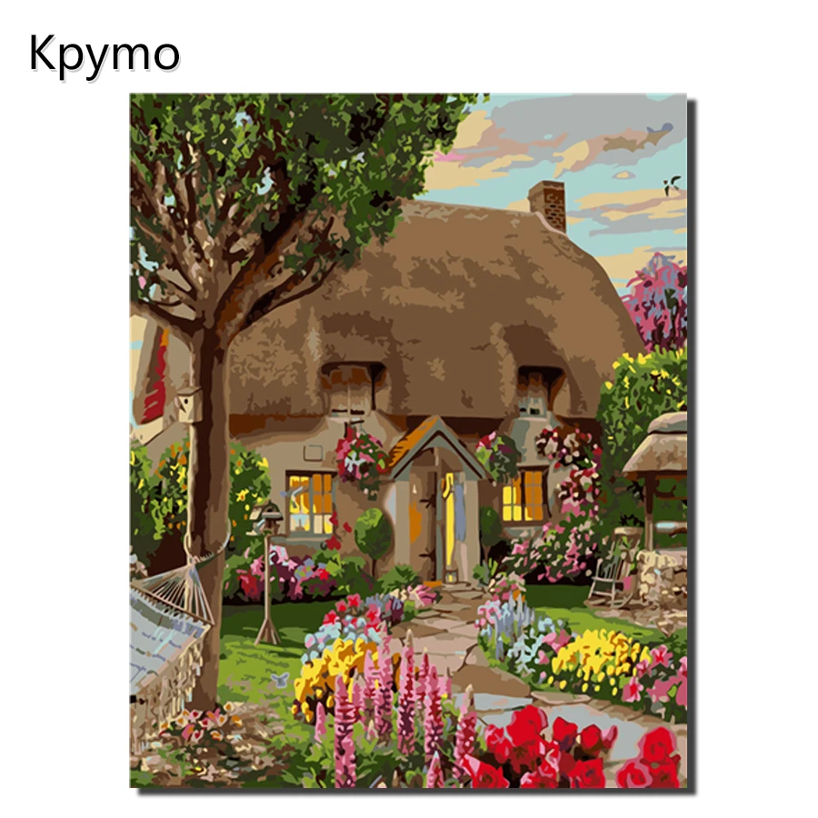 Kpymo бескаркасные DIY краски по номерам цветные детские изображения акриловые