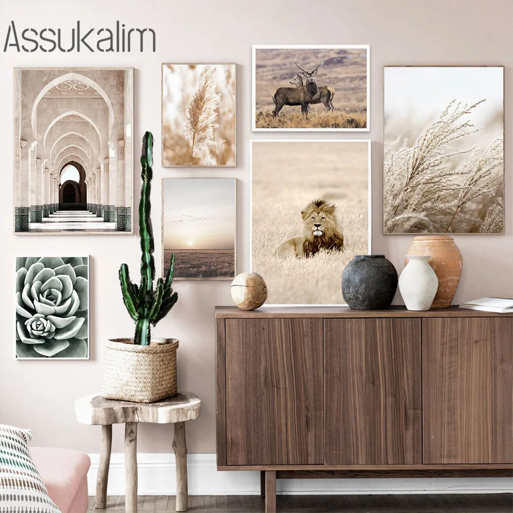 Скандинавские плакаты с изображением животных Atr декоративные настенные картины