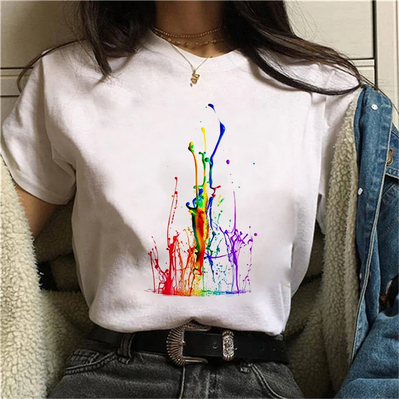 

2020 T-shirt Ms.Nail Polish T-shirt Summer Harajuku Top T-shirt Korea Clothing Women T-shirt Street Clothing