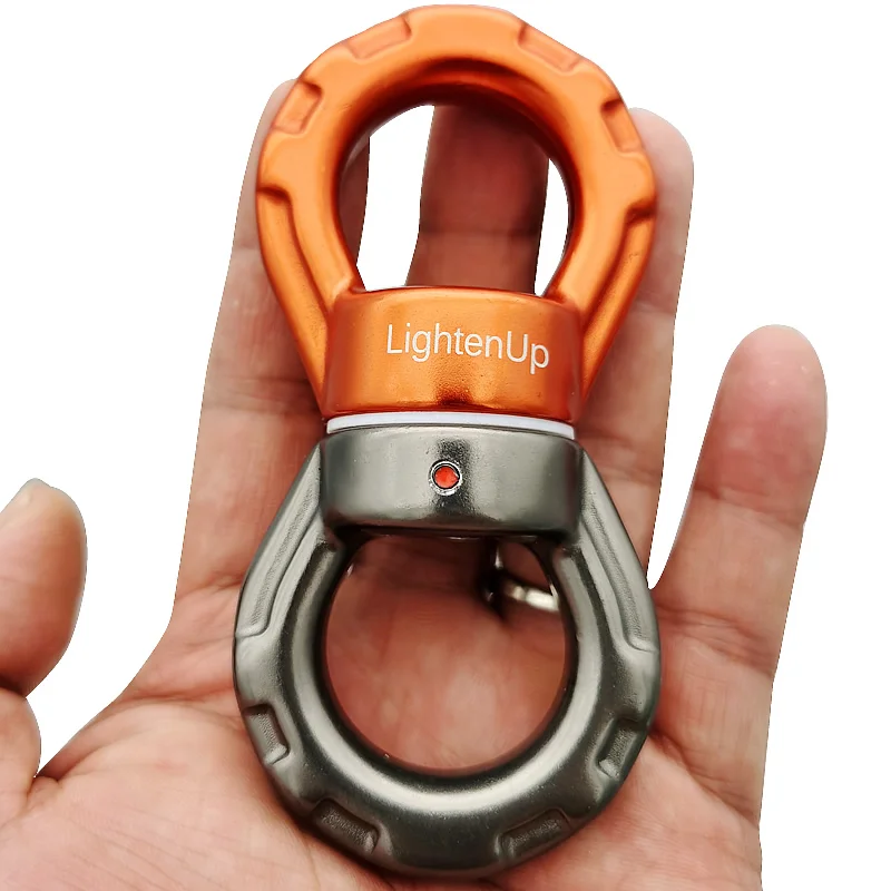 

Outdoor Safety Rock Climbing Universal Ring Aerial Yoga 360 Degree Rotational Connector Device Rope Swivel Connector