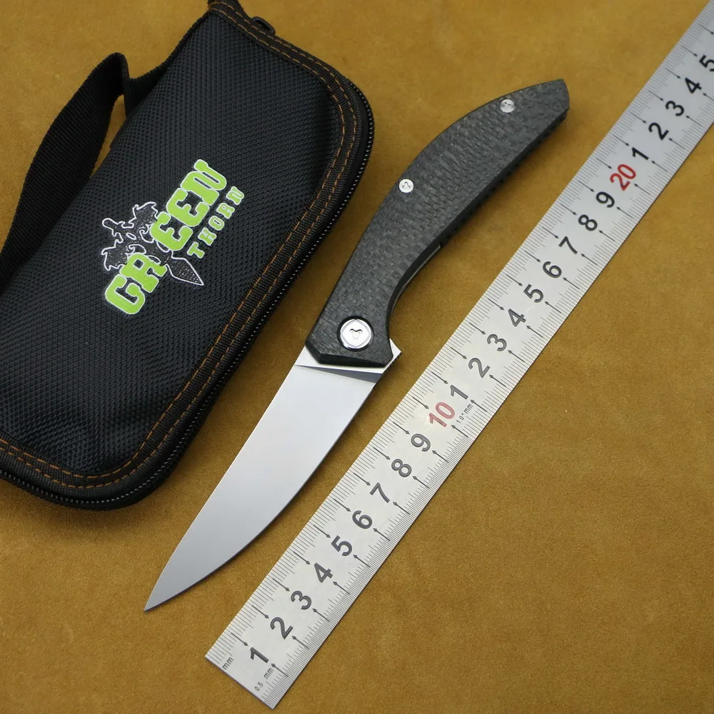 Складной нож GREEN THORN SIGMA Flipper карманный резец из углеродного волокна с лезвием M390