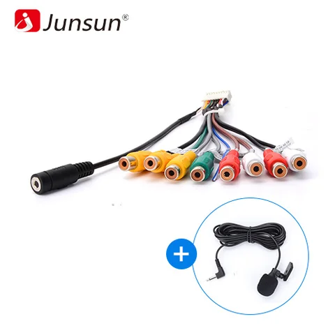 Junsun Car Stereo Radio RCA Output Wire Aux-in Adapter Cable