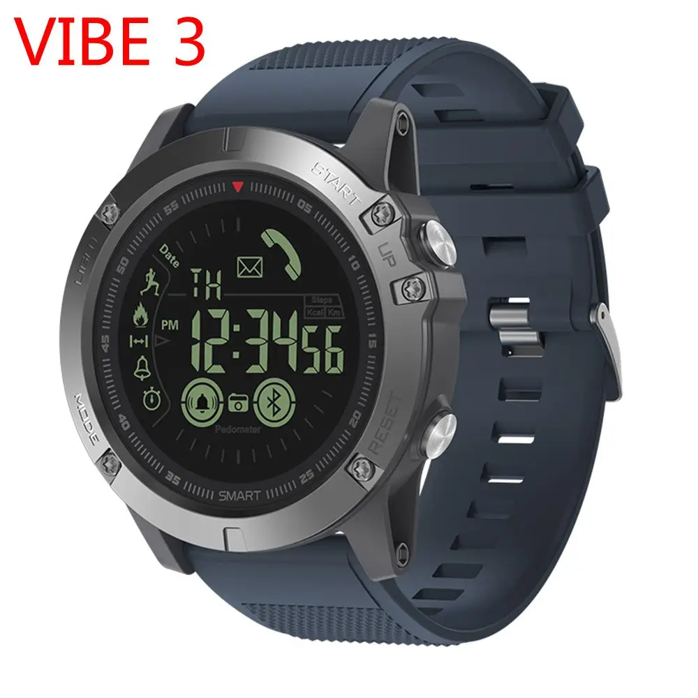 blue VIBE 3 Zeblaze VIBE 3 ЭКГ Смарт часы мужские спортивные Шагомер монитор сна Поддержка 11 языков IP67 Smartwatch цветной дисплей Android IOS - Цвет: blue VIBE 3