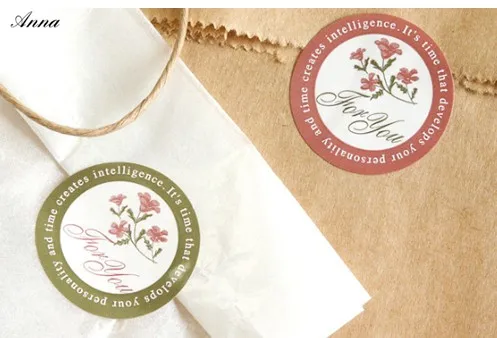 

80pcs/lot Gift Packaging Roundfor you sealing paste sticker "for you"packaging sticker Baking decoration