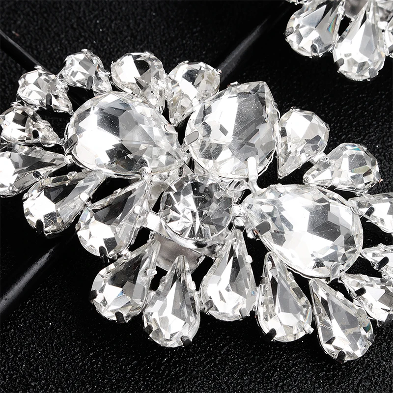 Miallo свадебные туфли с зажимами и цветами Женская обувь большим австрийским