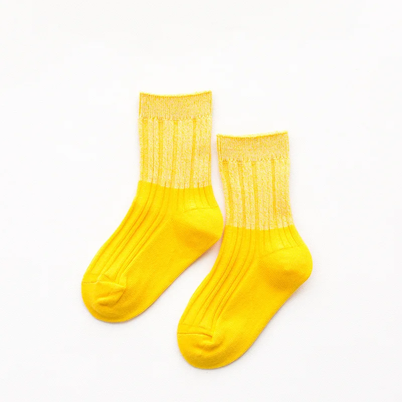 

Children Cotton Cute Socks Autumn New Arrival Solid Night Luminous Double Color Stripe Socks for Kids Boys Girls 1-8 Years Old