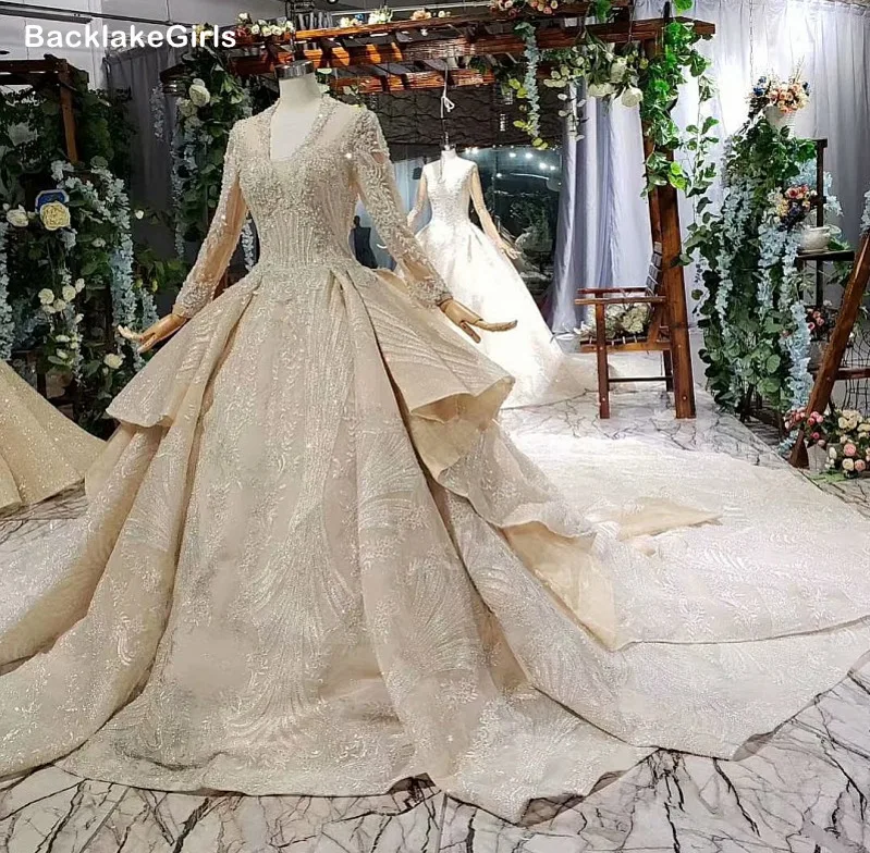 BacklakeGirls 2020 сексуальные кружевные Роскошные Африканские свадебные платья с v