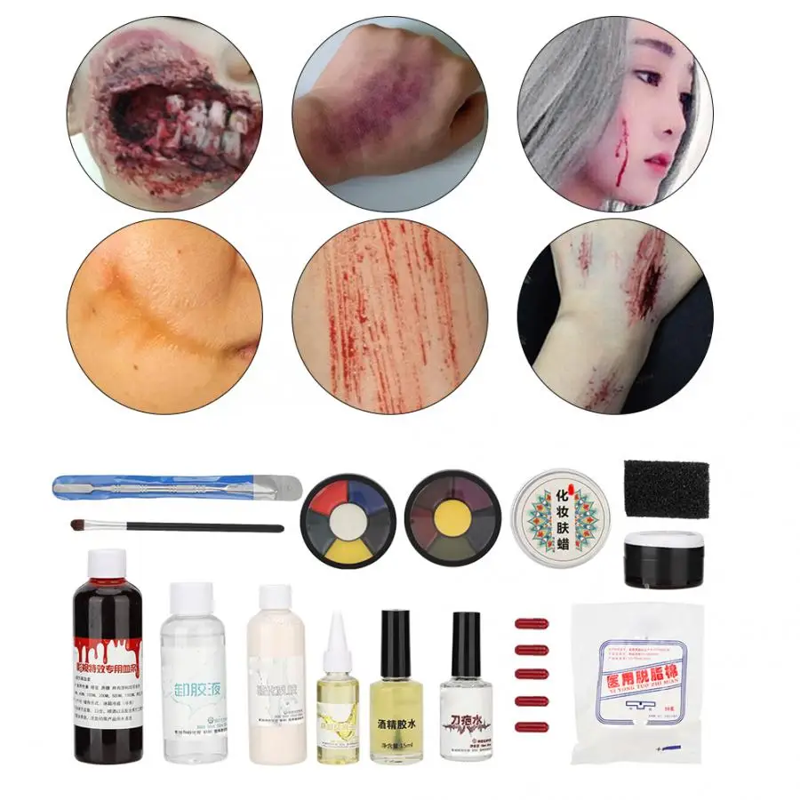 Профессиональная краска для лица на Хэллоуин шпатель поддельный кровавый шрам