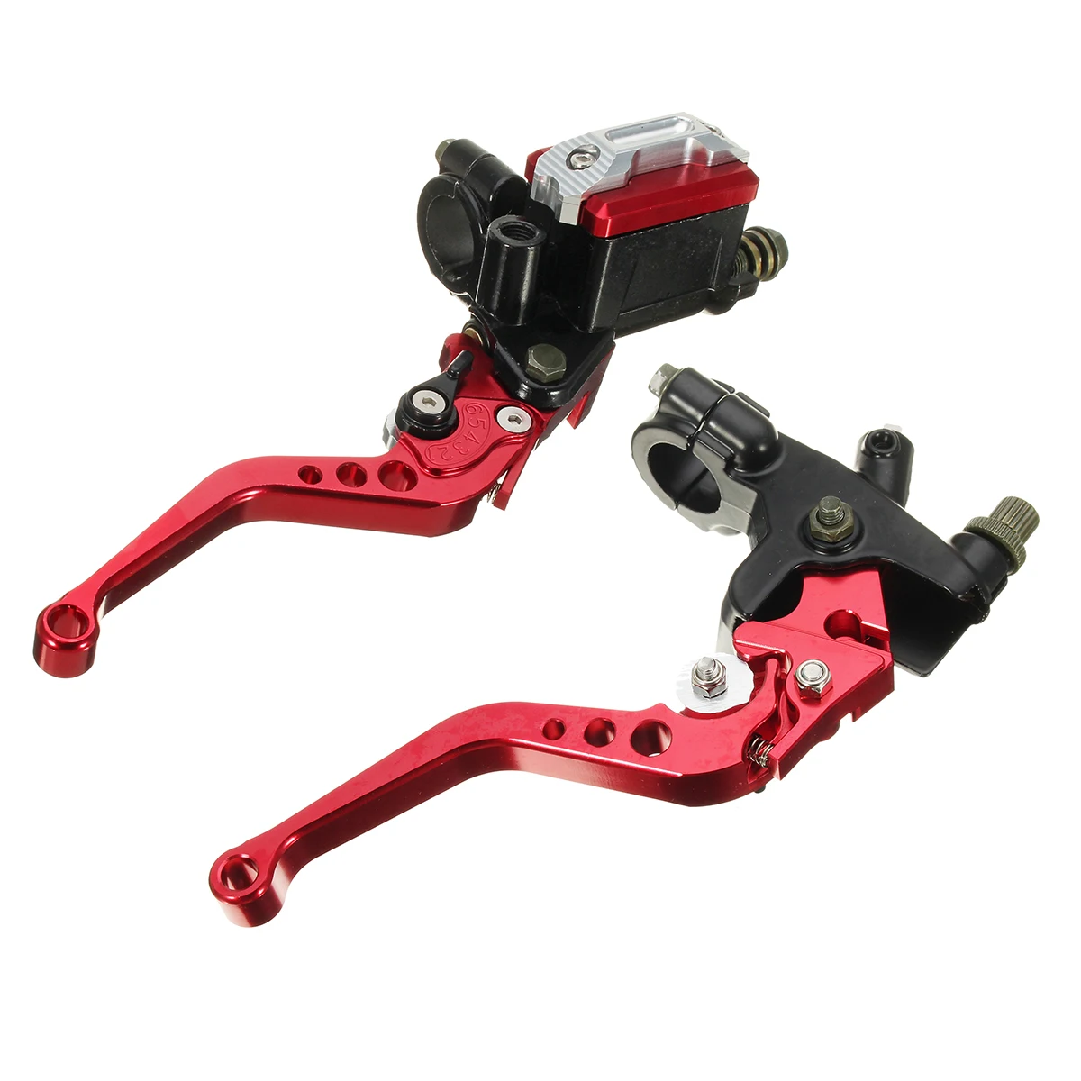 

Universal Motorcycle 7/8" CNC Front Brake Clutch Master Cylinder Lever Set Reservoir