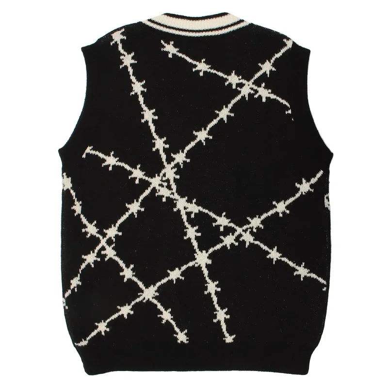 Женский жаккардовый жилет с сердцем без рукавов Свободный Повседневный