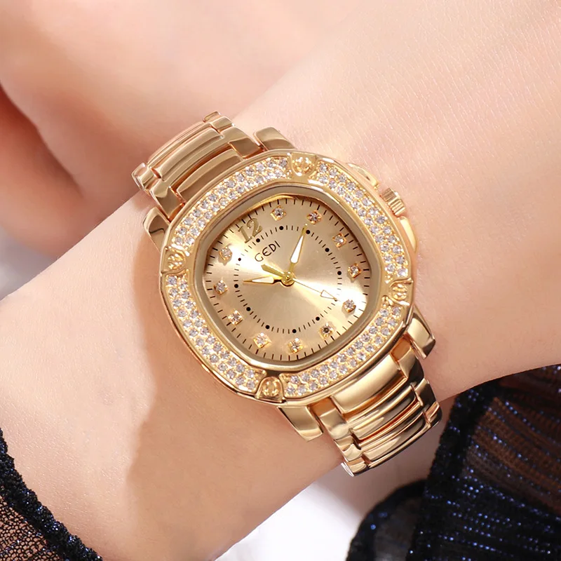 

GEDI Elegant Gold Women Watch Luxury Ladies Top Brand Wristwatch Japan Movement Stainless Steel Gift for Girlfriend