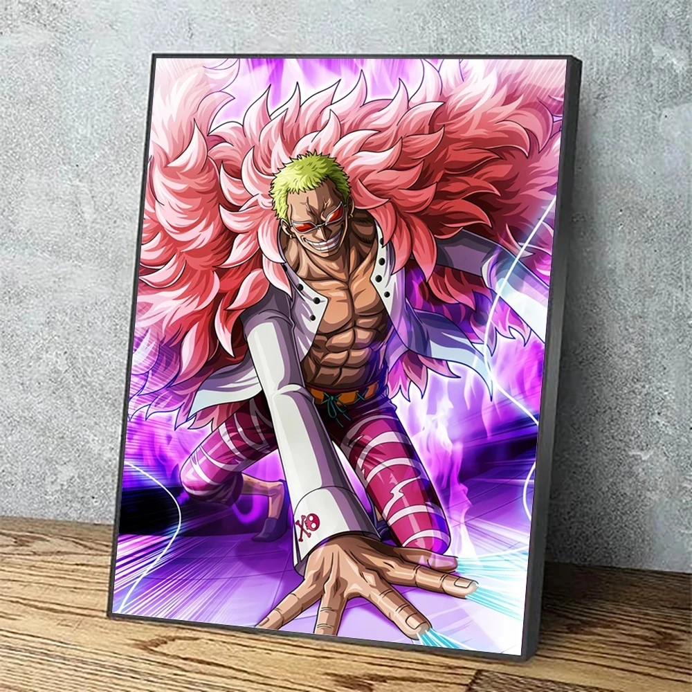 

Hd Prints Roronoa Zoro Painting Home Decor Modular Poster Pink Fire Japan Anime Wall Art Canvas Pictures Modern For Living Room
