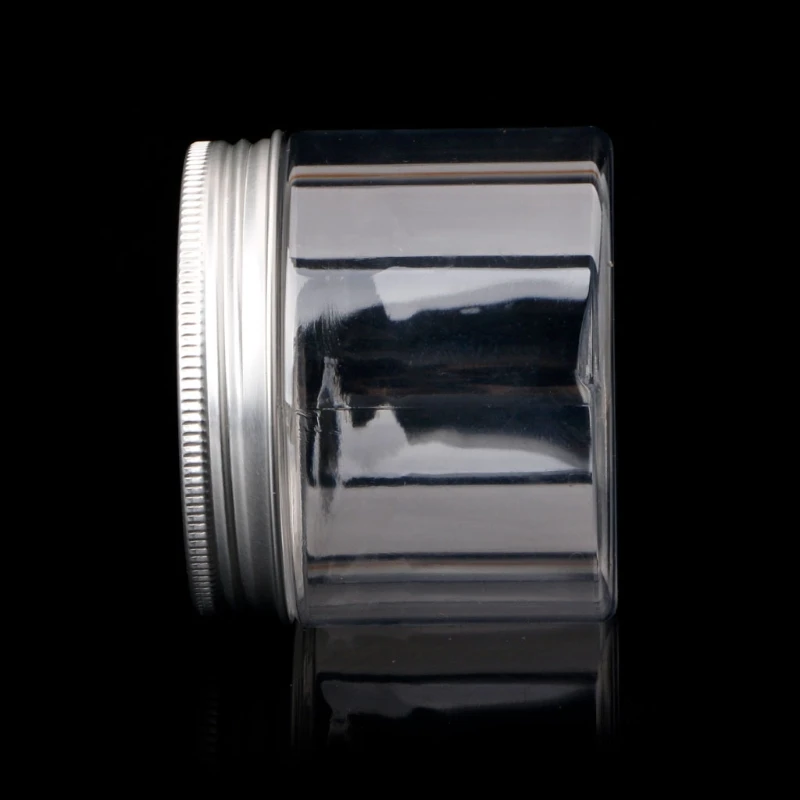 150 мл Прозрачная Круглая ПЭТ-банка с алюминиевым винтом крышкой для хранения пищи