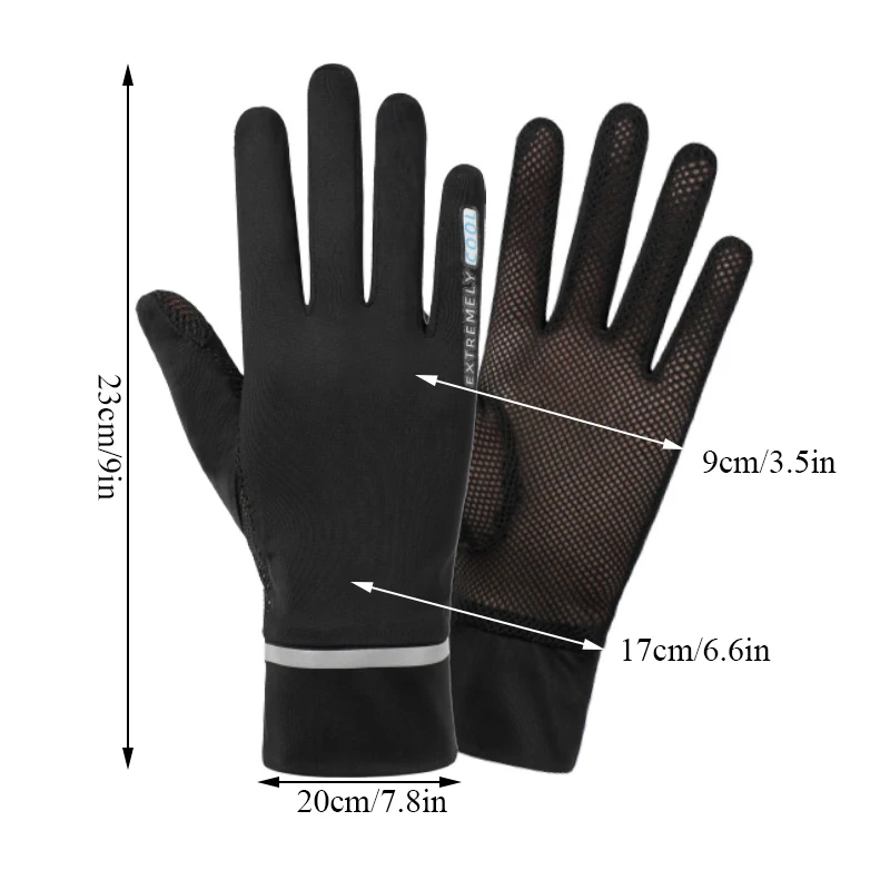 

Women Summer Sunscreen Gloves Anti-UV Ice Silk Thin Gloves Driving Gloves Mesh Can Be Opened Fingertip Touch Screen Mittens