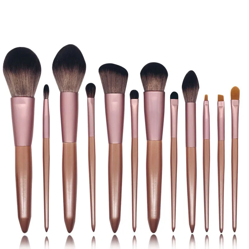12pcs Makeup Brushes Set Beauty Tools Kit Foundation Eyeliner Make up Fiber Profession Multifunction Wooden Handle Brush | Красота и